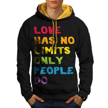 Wellcoda Love Limits People Wisdom Mens Contrast Hoodie - $44.27