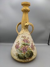 Large 1910s Antique Austria Wien Teplitz Porcelain Floral Vase 13&quot; Marked Rare - £218.84 GBP