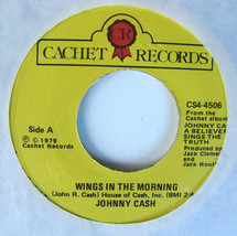 Johnny Cash - Wings In The Morning / What On Earth 7&quot; 45 Cachet Records ... - £9.31 GBP
