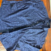 Murano Liquid Luxury Mens XL Navy Blue Paisley Jacquard 100% Cotton Butt... - $24.75