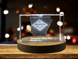 LED Base included |  Arkansas 3D Engraved Crystal 3D Engraved Crystal Keepsake - £31.92 GBP+