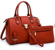 Dasein Barrel Handbags Purses Fashion Satchel Bags Top Handle Shoulder Bag - $35.99