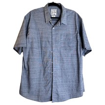 Alexander Julian Colours Style #ANXWS4 Blue Cotton Blend Stretch Button up Shirt - £13.57 GBP