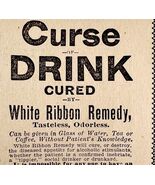 White Ribbon Alcoholism Cure Advertisement 1900 Victorian Medical Boston... - €21,33 EUR