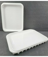 2 Corning Ware White Coupe Microwave Racks Set Vintage MR-1 Roast Grill ... - $39.27