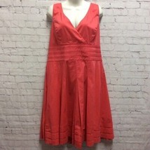 Lauren Ralph Lauren Womens A Line Dress Orange Coral Sleeveless Empire W... - $34.64