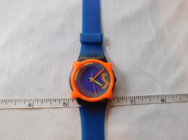 1989 AG Swatch Watch Stormy weather 9353 vintage NEON w/ face guard NOT ... - $138.59