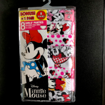 Minnie Mouse 8 Pairs Disney Cotton Panties Underwear Girls Sz 4 Red Pink... - £12.01 GBP