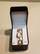 Rumours Ladies Goldtone Oval Self Adjustable Link Watch #K3 8889842 (NEW) - £23.69 GBP