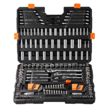 205 Pc Mechanics Tool Set 1/4&quot; 3/8&quot; 1/2&quot; SAE/Metric Sockets, Wrenches, Case - £92.66 GBP