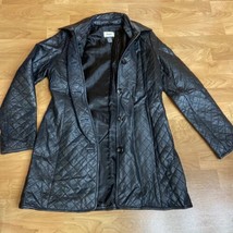 Neiman Marcus Exclusive Black Lamb Leather Quilted Jacket Size Woman’s M... - £66.68 GBP