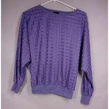 Vintage Les Lor Women&#39;s Purple Blouse Size Medium - £15.44 GBP