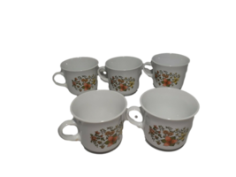 Vintage Corelle Corning Mugs, Coffee or Tea, Set Of 5, Indian Summer Design, - £8.52 GBP