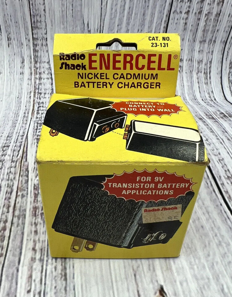 Vintage Radio Shack 9V Enercell Nickel Cadmium Battery Charger Transistor - £14.37 GBP