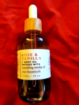 Rose &amp; Vanilla Body Oil Infused With Nourishing Rosehip Oil Rose Botanicals - £29.15 GBP