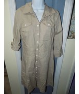 Liz Claiborne Khaki Cargo Military Stewardess Secretary Shirtdress Dress... - $49.50