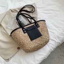 Straw Tote Bags Famous  Design Rattan Weave Women Basket Summer Beach  Bag Fashi - £147.17 GBP