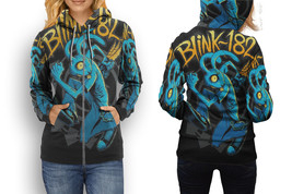 Blink 182   All Over Print Zipper Hoodie for Women - £22.29 GBP