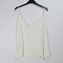 H&amp;M - NEW - Lace-Trimmed  Cami Top - Ivory - XL - £12.05 GBP