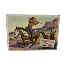 VTG 1954 Topps Scoop # 46 Pony Express Starts Card USPS Post Office - £32.14 GBP
