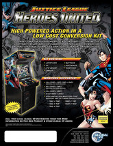 Justice League Heroes United Arcade ART PRINT FLYER Batman Superman Wonder Women - £16.75 GBP