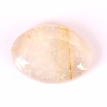 17.70 Carats TCW 100% Natural Beautiful Golden Rutile Quartz Oval cabochon Gem b - £12.52 GBP