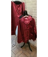 Mens Satin Long Sleeve PJ&#39;S Pyjamas Red crests royal  S-2XL Plus size Sl... - £13.68 GBP