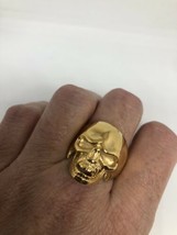 Vintage Golden Skull Ring Mens Biker Size 12 - £28.13 GBP