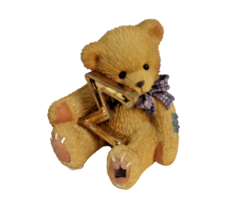 Cherished Teddies Miniature Bear with Sigma Symbol  1997 24kt Electroplate - £7.58 GBP