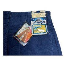 NEW Old Stock Wrangler Pants 32 x Long Blue Corduroy Regular Fit Vintage NWT - £110.50 GBP