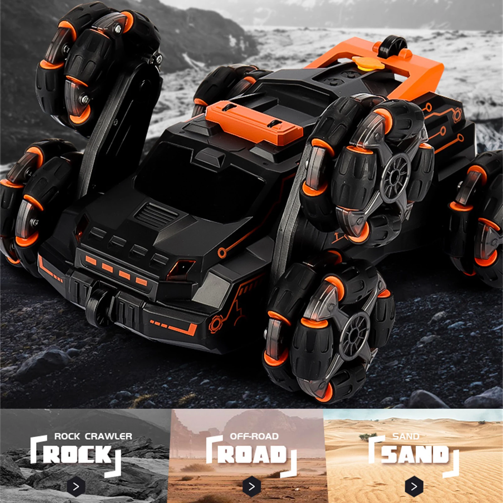 Play 4WD RC Cars For Play Stunt Car Toy Double Sided Swing Arm 360 Degree As Rot - £45.82 GBP