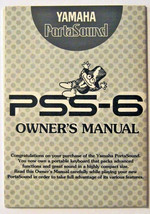 Yamaha PSS-6 Portasound Mini Keyboard Original Owner&#39;s Manual Booklet - £7.72 GBP