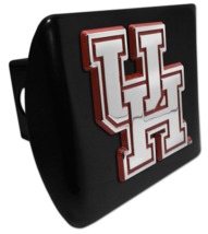 university of houston red black trailer hitch cover usa made - £63.94 GBP