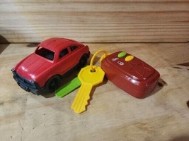Car Green Toys Mini Car 4” Miniature GT Yellow and Red Sedans &amp; Keys Sound - £5.71 GBP