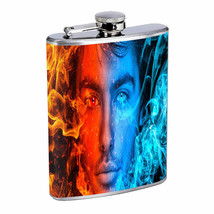 Fire And Ice Em15 Flask 8oz Stainless Steel Hip Drinking Whiskey - £11.57 GBP