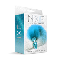 Nixie Metal Butt Plug With Ombre Tail Blue Metallic - £21.09 GBP