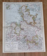 1900 Original Antique Map Of Hamburg SCHLESWIG-HOLSTEIN Lower Saxony Germany - £17.17 GBP