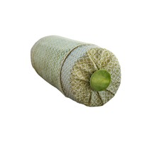 Bolster Pillow, Green Cotton Polka Dot Cotton, Neck Roll Pillow, 6x16&#39;&#39; - £43.15 GBP