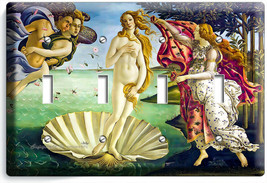 Birth Of Venus Sandro Botticelli Light Switch 4 Gang Plates Home Room Art Decor - £14.98 GBP