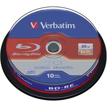 Verbatim BD-RE 25GB 2X with Branded Surface - 10pk Spindle - $38.99