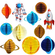 11 Pieces Outer Space Party Decorations Solar System Hanging Decorations Galaxy  - £25.30 GBP