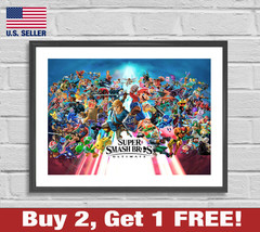 Super Smash Bros Ultimate SSB 18&quot; x 24&quot; Poster Print Game Room Decor Wall Art - £10.56 GBP