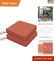 Patio Chair Cushions 19 x 19 x 3 Inch Waterproof Outdoor Seat Cushions f... - $120.66