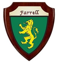 Farrell Irish Coat of Arms Shield Plaque - Rosewood Finish - £34.51 GBP