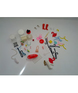 Barbie fashion doll mixed accessories lot hangers, shoes boots, hat - $19.80