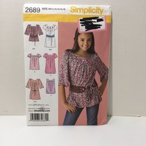 Simplicity 2689 Size 8-16 Girls&#39; Girls&#39; Dress Tunic Belt - £10.08 GBP