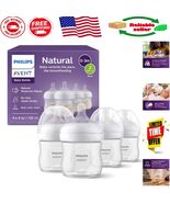 Philips 4oz Natural Baby Bottles, Anti-Colic with Slow Flow Nipples, 4-Pack - $1,105.91 MXN