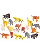 Mini Animals Jungle Party Pack - Plastic Wild Mini Educational Animal Ki... - £22.69 GBP