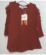 Simply Noelle Curtsy Couture Girls Cutout Long Sleeve Shirt Paprika Size 2T - £15.62 GBP