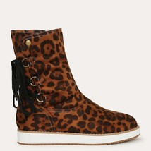  snow boots autumn winter lace up mid cut boots fashion comfortable leopard print snake thumb200